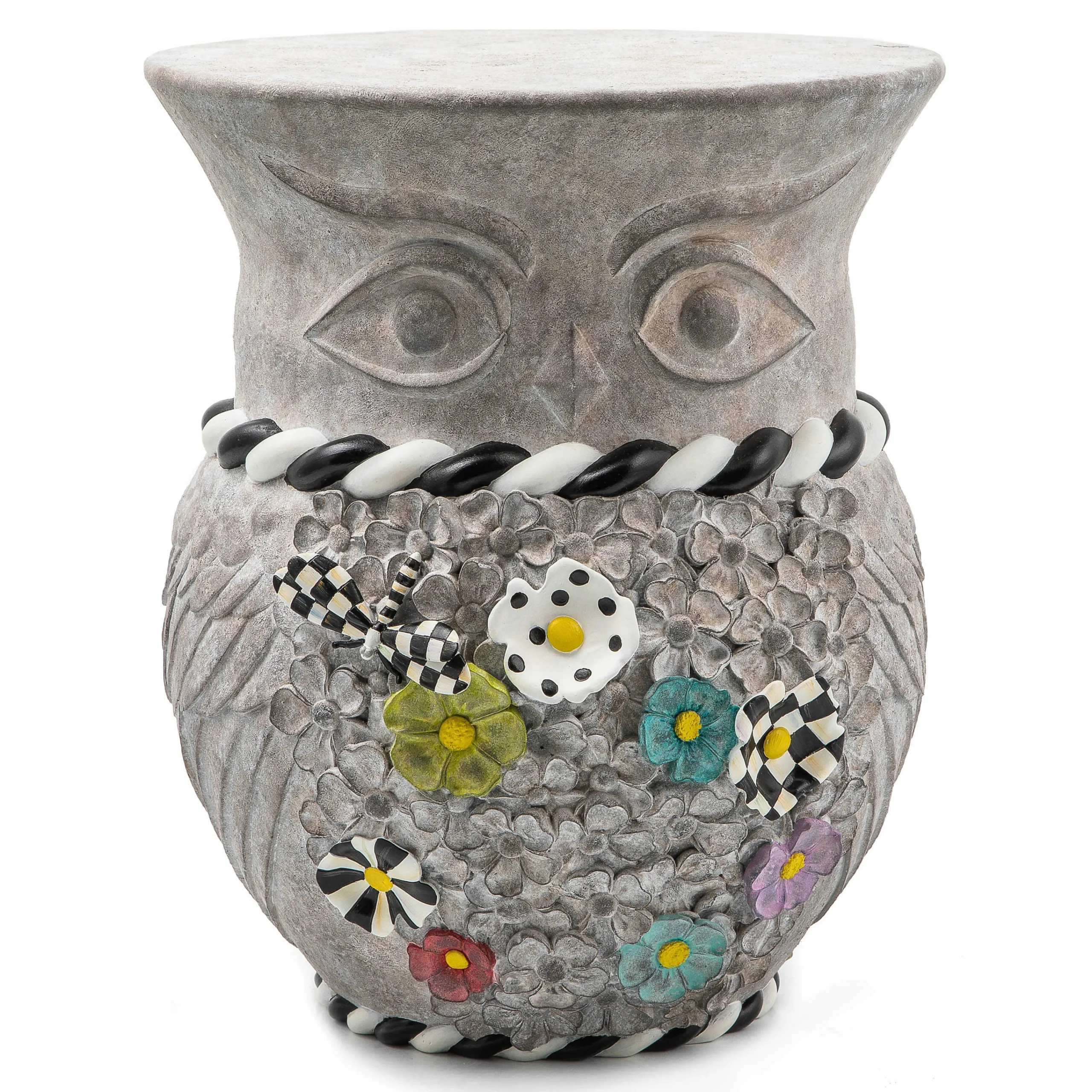 MacKenzie-Childs Maia Owl Garden Stool| Spring|Outdoor