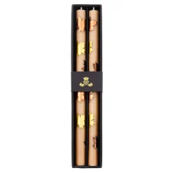 MacKenzie-Childs Maple Leaf Brown Dinner Candles, Set of 2| The Fall Shop|Candles & Fragrances