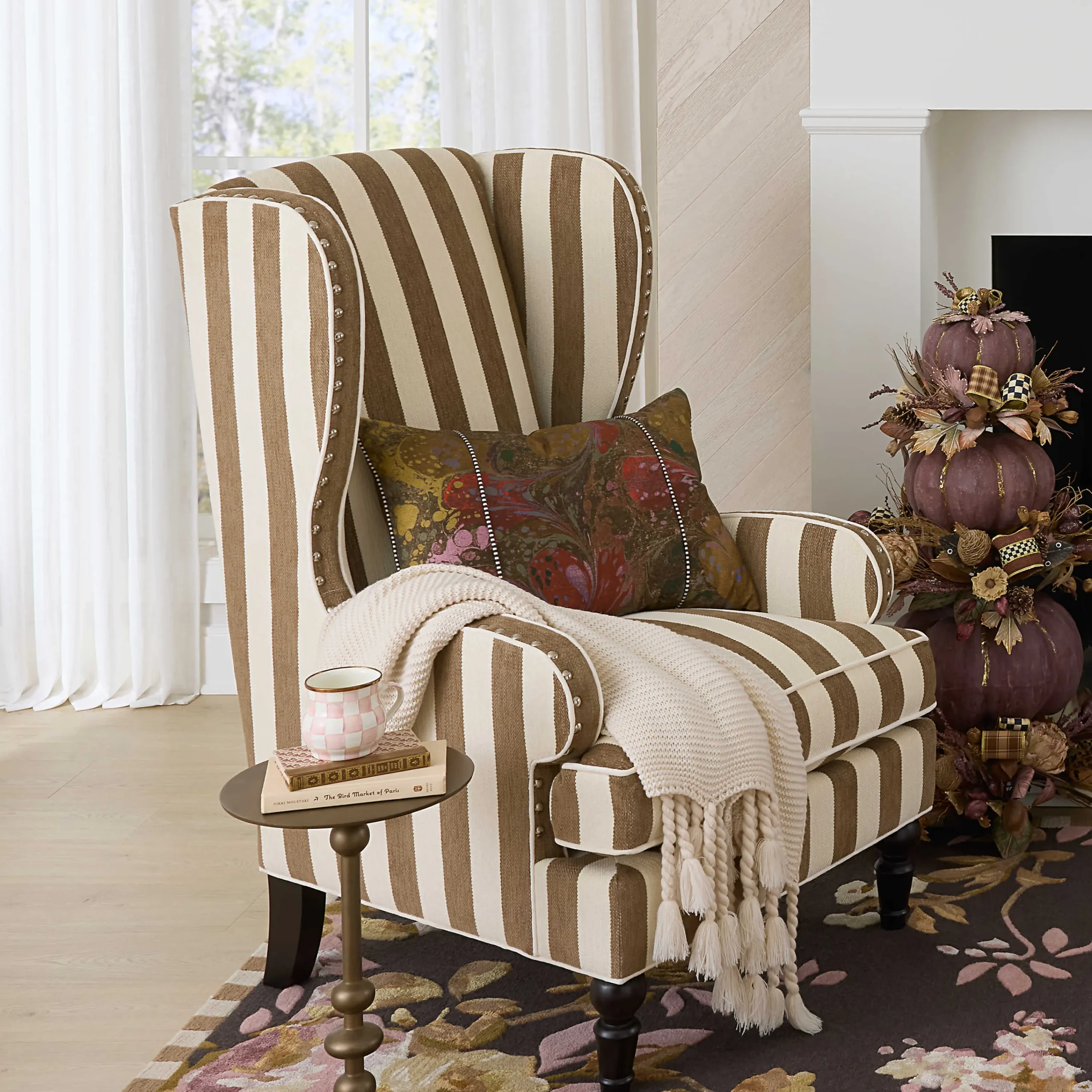 MacKenzie-Childs Marbleized Lumbar Pillow| Pillows, Throws, & Cushions