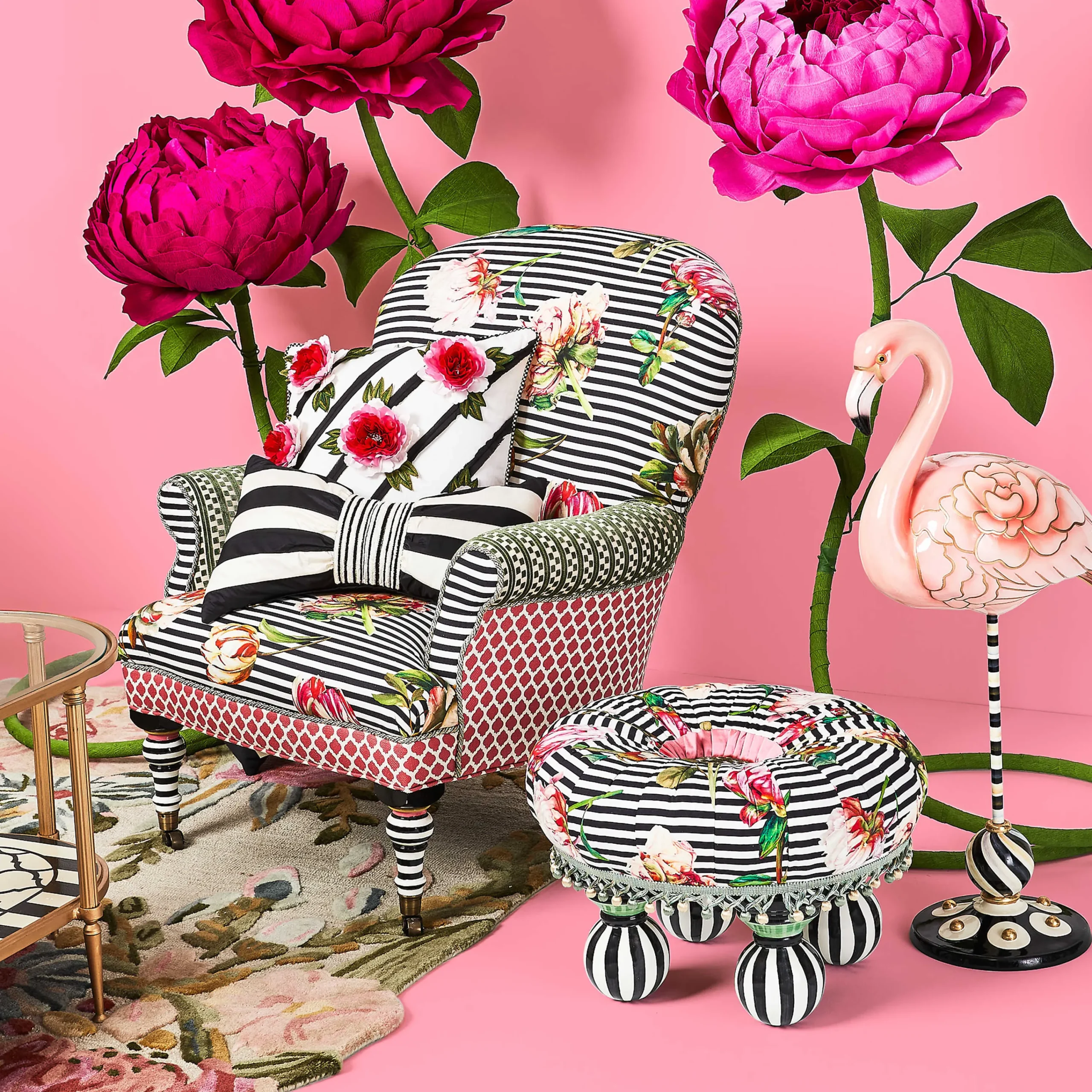 MacKenzie-Childs Marquee Bow Throw Pillow| Pillows, Throws, & Cushions