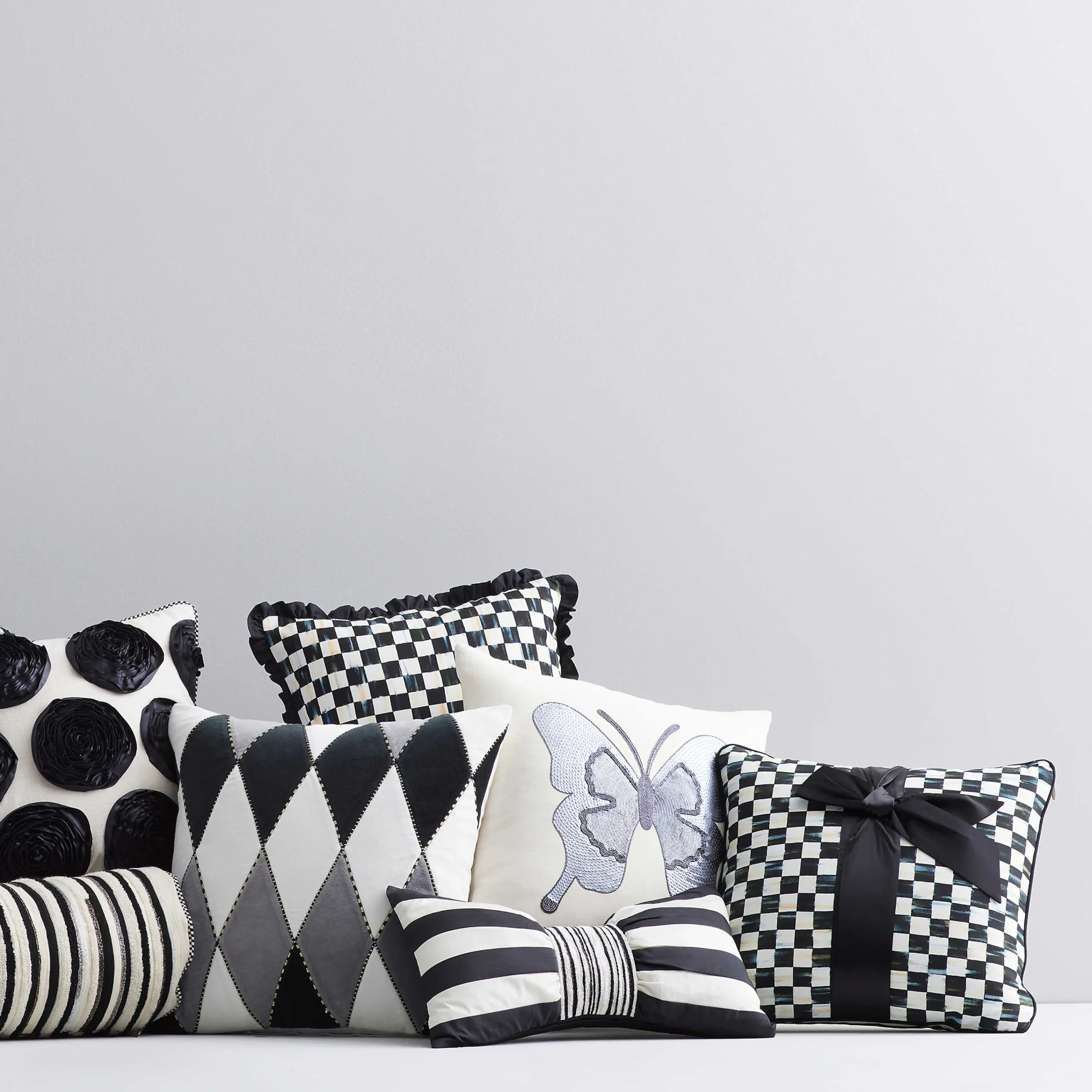 MacKenzie-Childs Marquee Bow Throw Pillow| Pillows, Throws, & Cushions