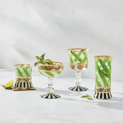 MacKenzie-Childs Maypole Leaf Wine Glass| Drinkware|Bar Entertaining
