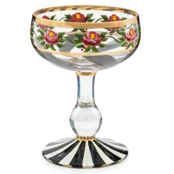 MacKenzie-Childs Maypole Sterling Coupe Glass| Drinkware