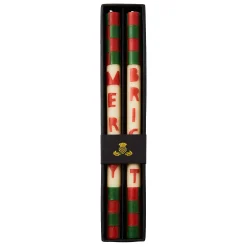 MacKenzie-Childs Merry Bright Dinner Candles, Set of 2| Holiday|Candles & Fragrances
