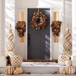 MacKenzie-Childs Mocha Check Outdoor Trophy Topiary| The Fall Shop|Outdoor