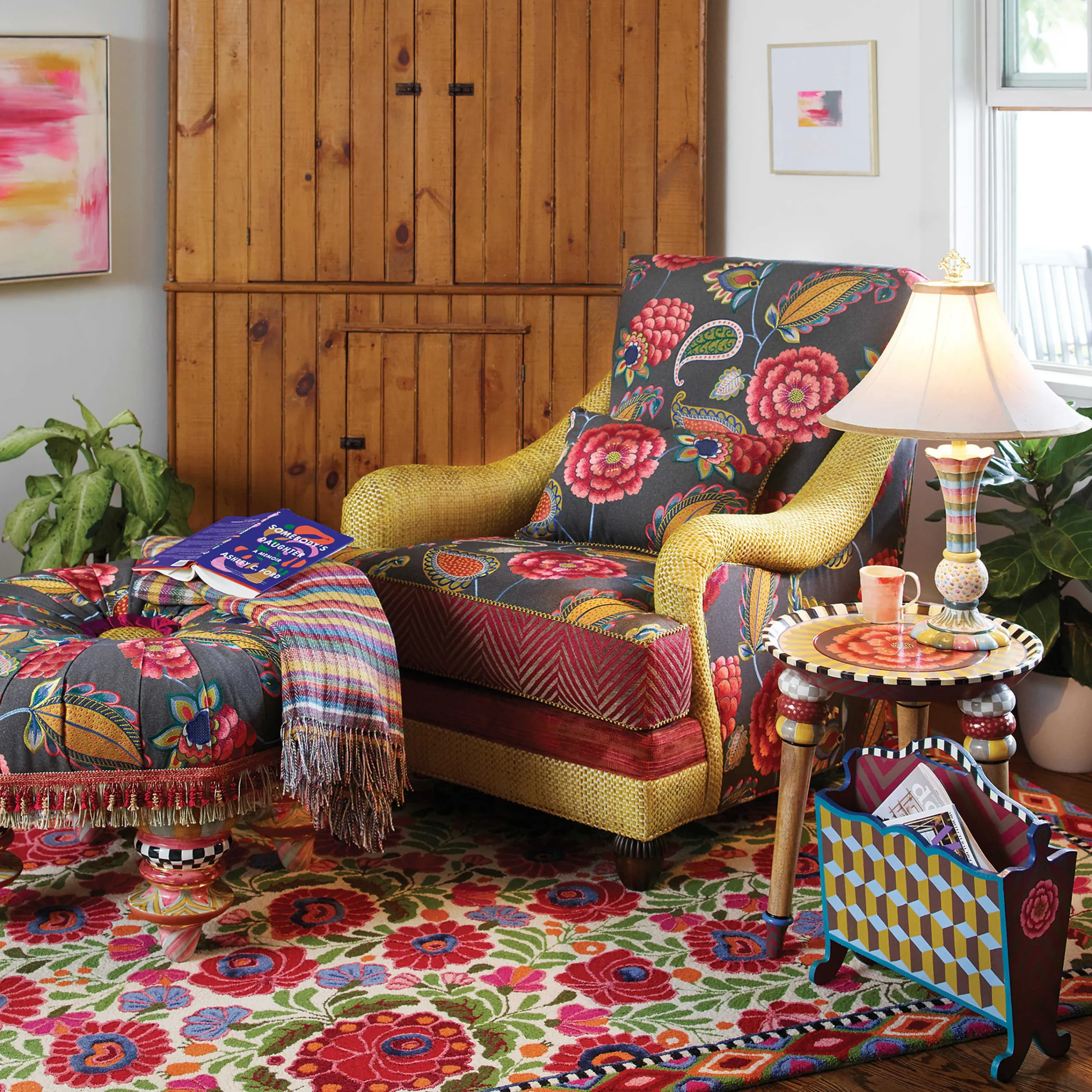MacKenzie-Childs Modern Naturalist Reading Chair| Living Room