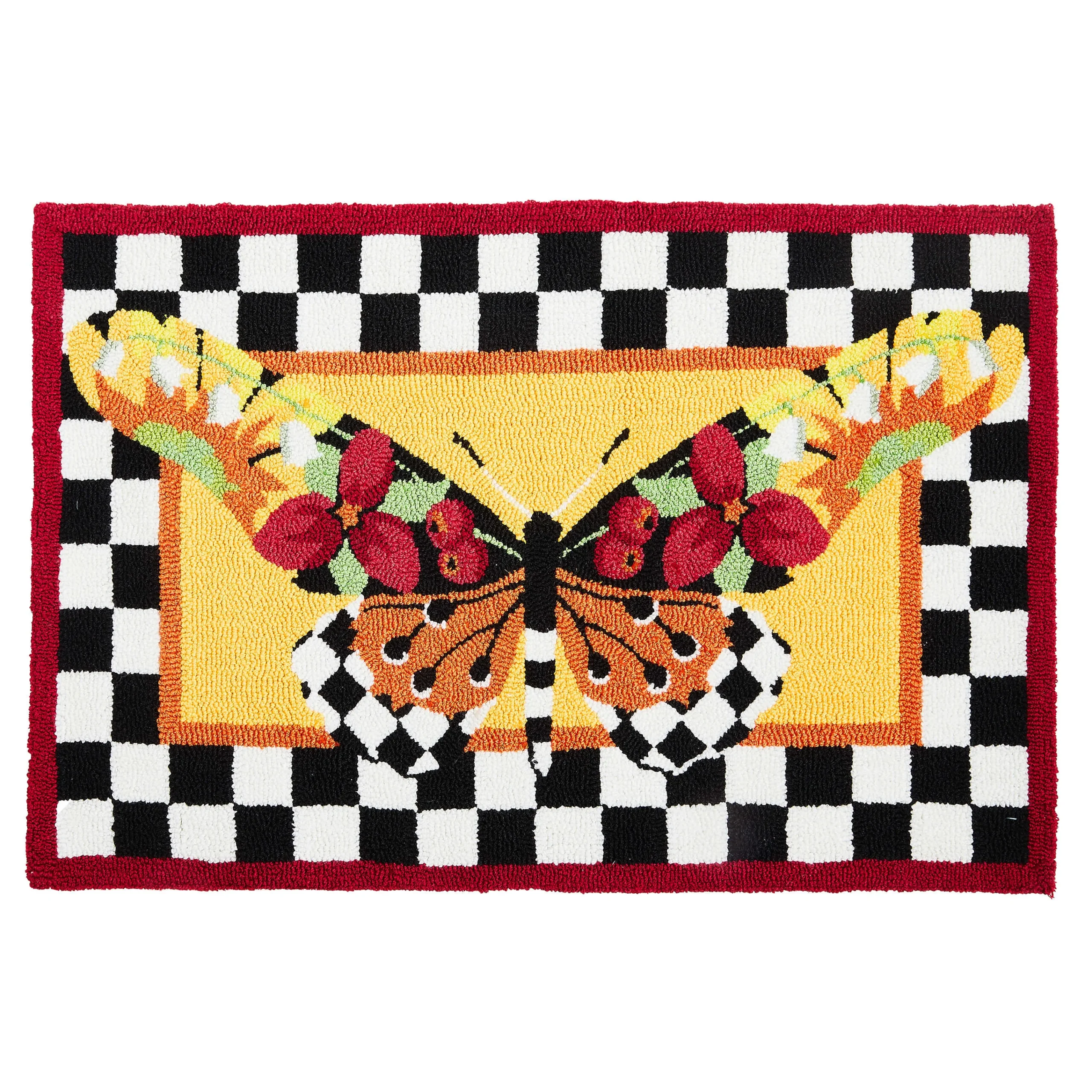 MacKenzie-Childs Monarch Butterfly 2' x 3' Rug| Rugs