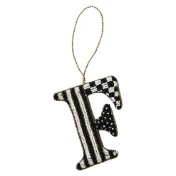 MacKenzie-Childs Monogram Beaded F Ornament| Holiday