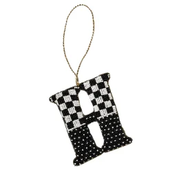 MacKenzie-Childs Monogram Beaded H Ornament| Holiday