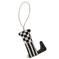 MacKenzie-Childs Monogram Beaded L Ornament| Holiday