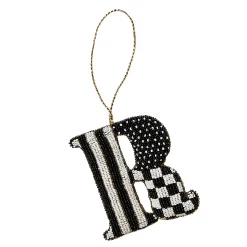MacKenzie-Childs Monogram Beaded R Ornament| Holiday