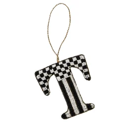 MacKenzie-Childs Monogram Beaded T Ornament| Holiday