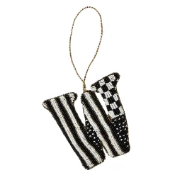 MacKenzie-Childs Monogram Beaded W Ornament| Holiday