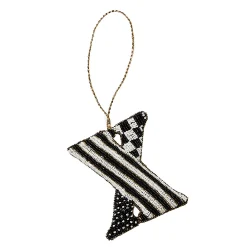 MacKenzie-Childs Monogram Beaded X Ornament| Holiday