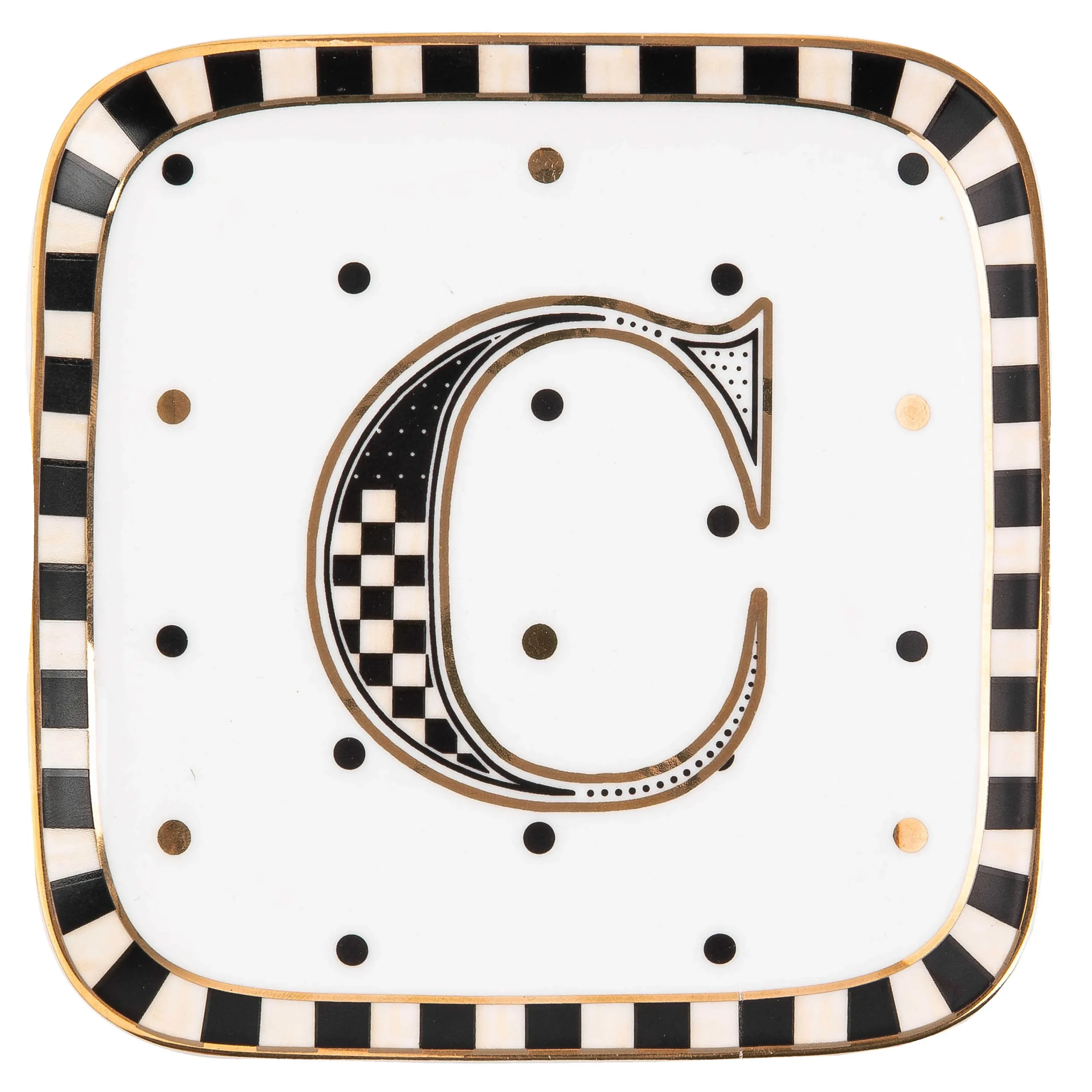 MacKenzie-Childs Monogram Dish - C| Dinnerware & Flatware