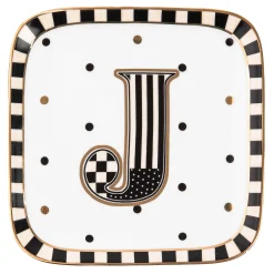 MacKenzie-Childs Monogram Dish - J| Dinnerware & Flatware