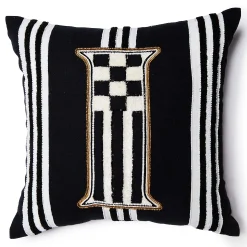 MacKenzie-Childs Monogram I Beaded Throw Pillow| Pillows, Throws, & Cushions