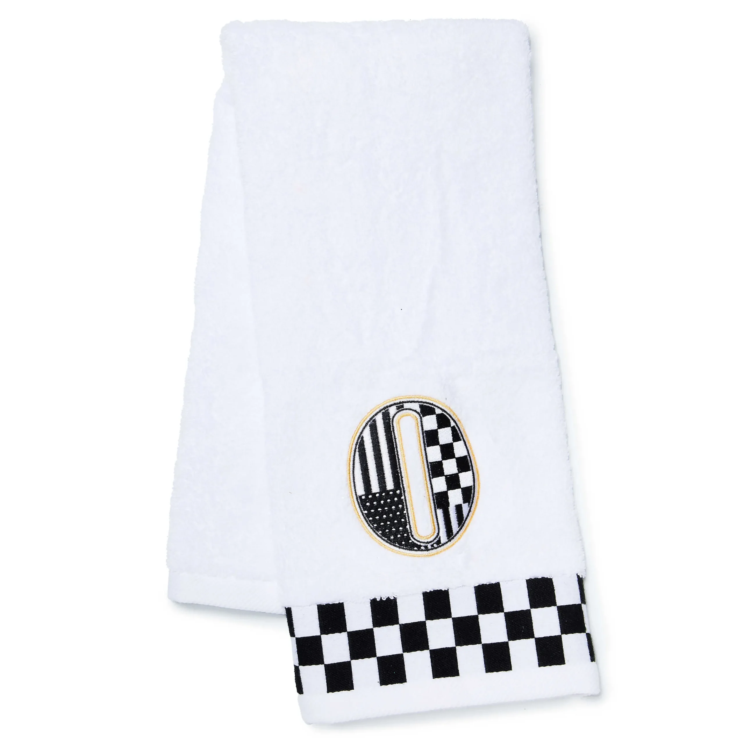 MacKenzie-Childs Monogram O Check Hand Towel| Bath & Bath Accessories