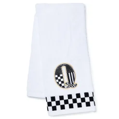MacKenzie-Childs Monogram Q Check Hand Towel| Bath & Bath Accessories