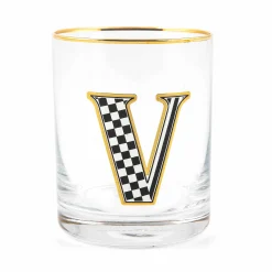 MacKenzie-Childs Monogram Tumbler - V| Holiday|Drinkware