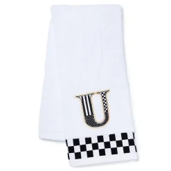 MacKenzie-Childs Monogram U Check Hand Towel| Bath & Bath Accessories