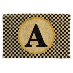 MacKenzie-Childs Monogrammed A Entrance Mat| Outdoor|Rugs