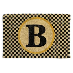 MacKenzie-Childs Monogrammed B Entrance Mat| Outdoor|Rugs