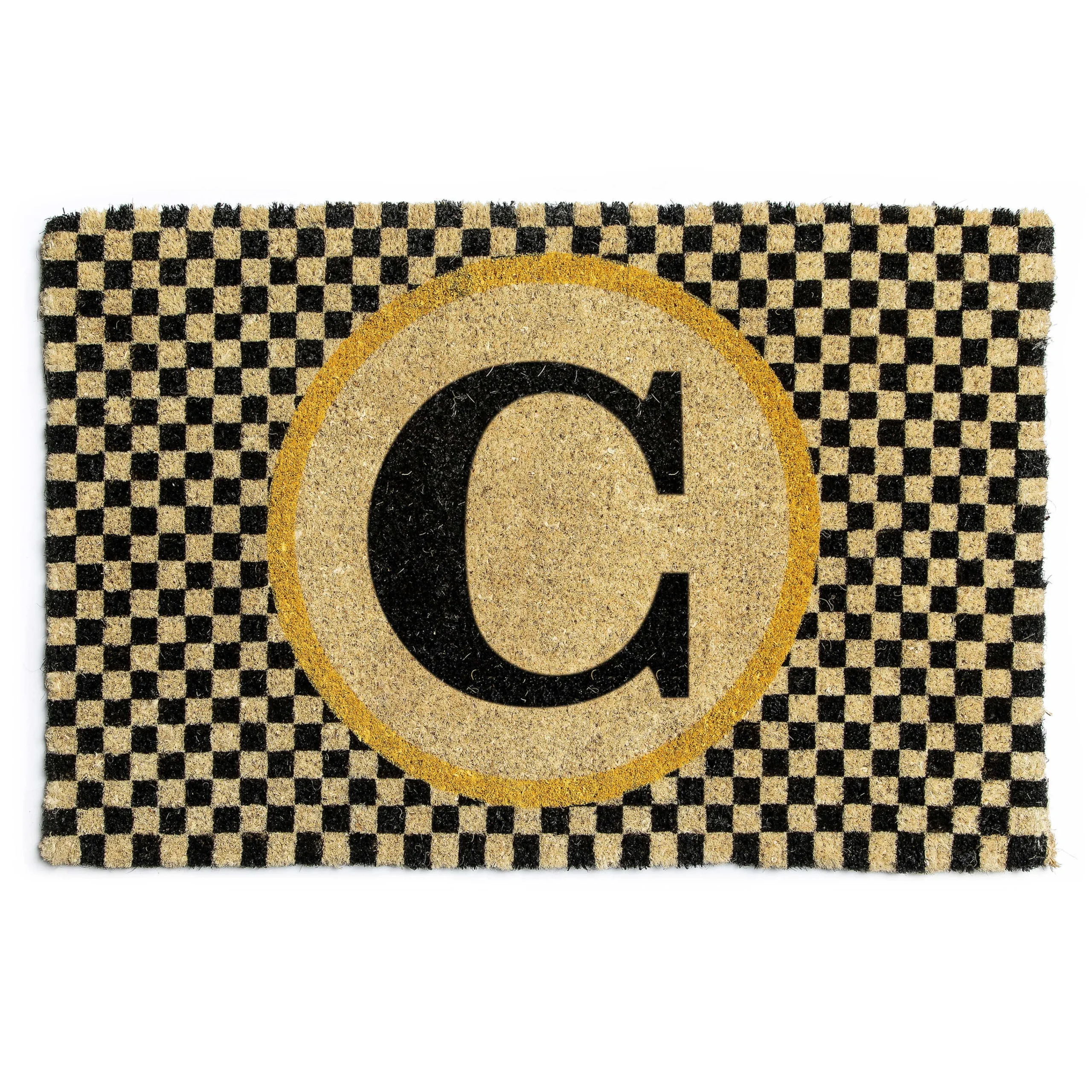 MacKenzie-Childs Monogrammed C Entrance Mat| Outdoor|Rugs