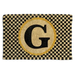 MacKenzie-Childs Monogrammed G Entrance Mat| Outdoor|Rugs