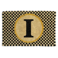 MacKenzie-Childs Monogrammed I Entrance Mat| Outdoor|Rugs