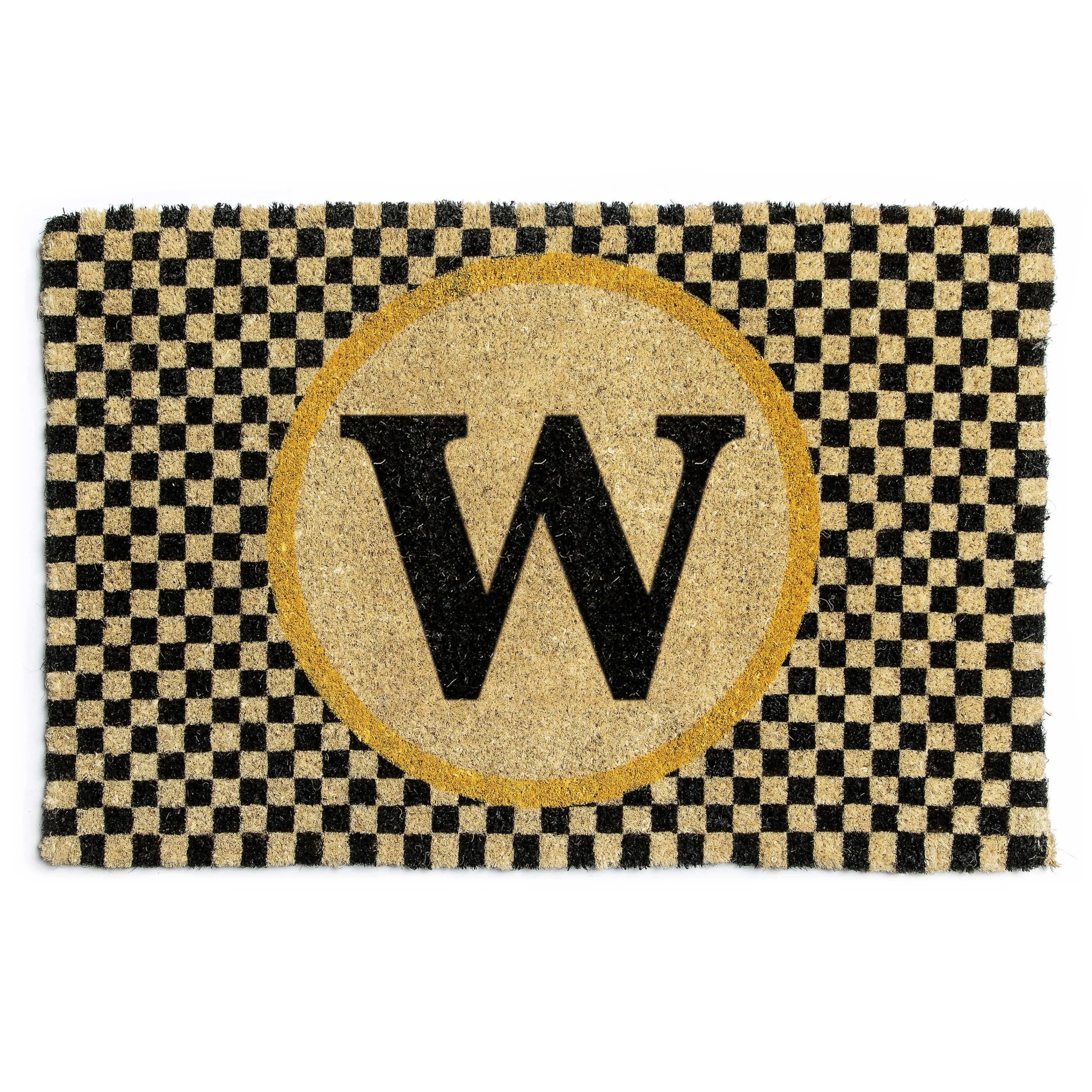MacKenzie-Childs Monogrammed W Entrance Mat| Outdoor|Rugs