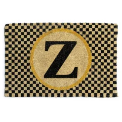 MacKenzie-Childs Monogrammed Z Entrance Mat| Outdoor|Rugs