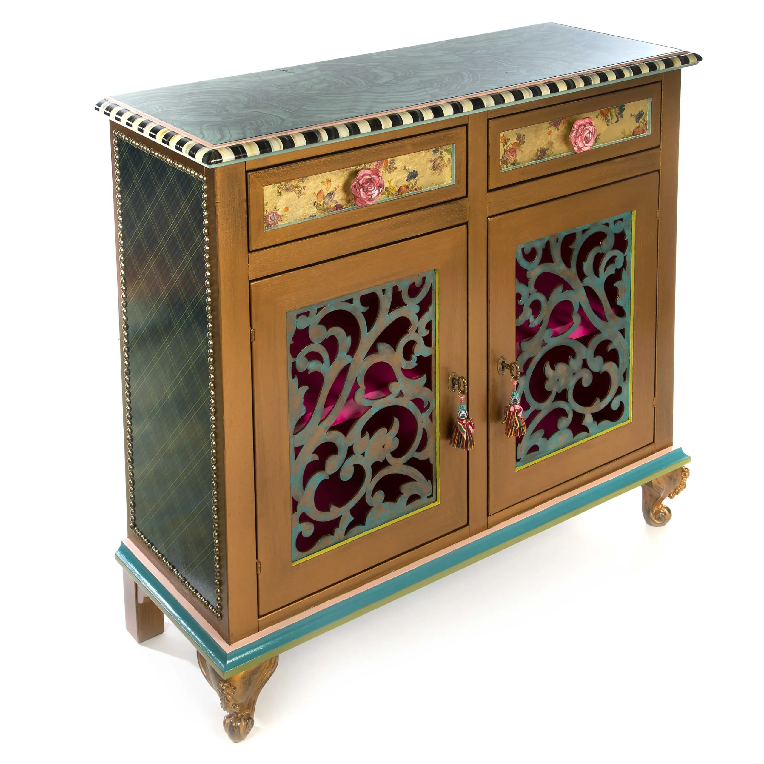 MacKenzie-Childs Moonlight Garden Chest| Storage Furniture|Living Room