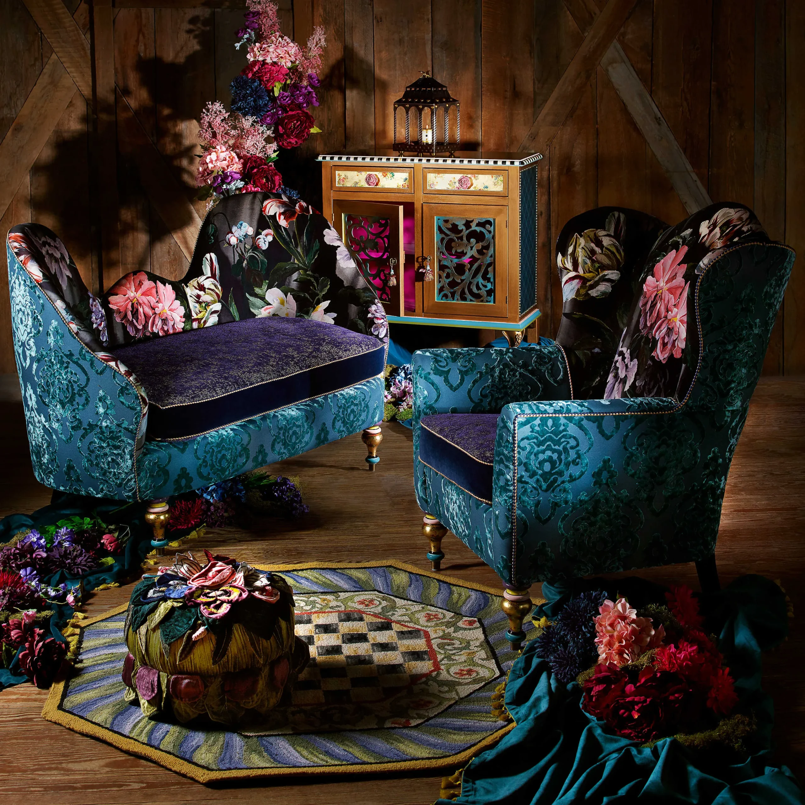 MacKenzie-Childs Moonlight Garden Chest| Storage Furniture|Living Room