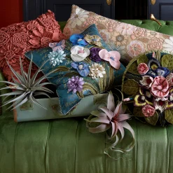MacKenzie-Childs Moonlight Garden Round Throw Pillow| Pillows, Throws, & Cushions