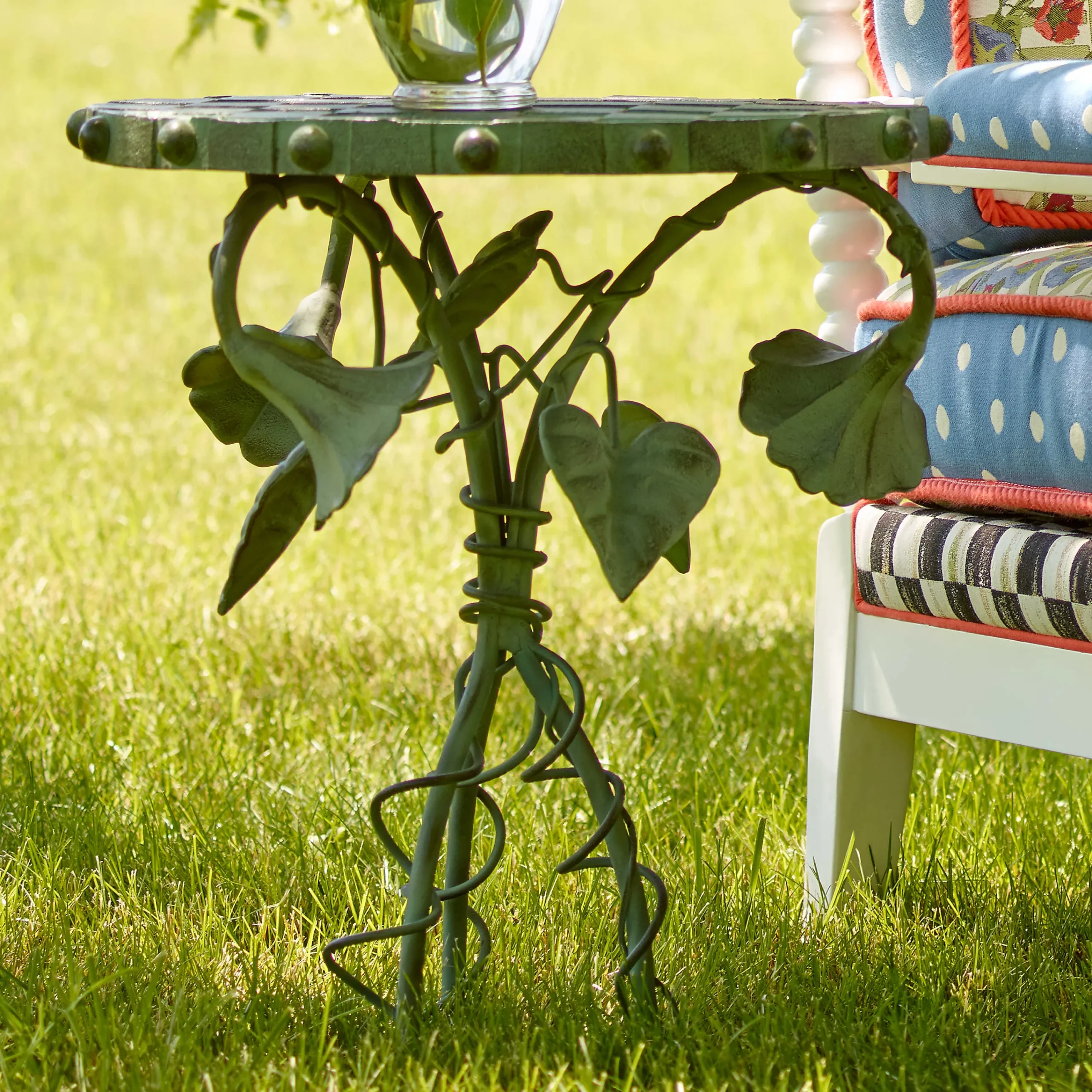 MacKenzie-Childs Morning Glory Accent Table| Outdoor