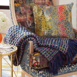 MacKenzie-Childs Mosaic Basket Weave Throw| Pillows, Throws, & Cushions|Room Accents