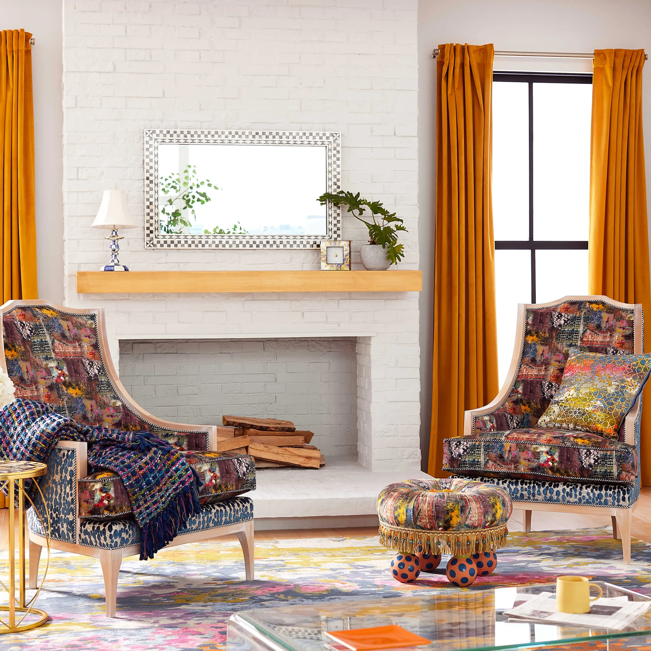 MacKenzie-Childs Mosaic Chair| Living Room