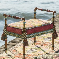 MacKenzie-Childs Musette 2' Bench| Entryway Furniture|Living Room