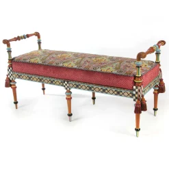MacKenzie-Childs Musette 4' Bench| Entryway Furniture|Living Room