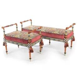 MacKenzie-Childs Musette 4' Bench| Entryway Furniture|Living Room