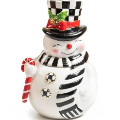 MacKenzie-Childs Nostalgia Snowman Cookie Jar| Kitchen Storage & Organization