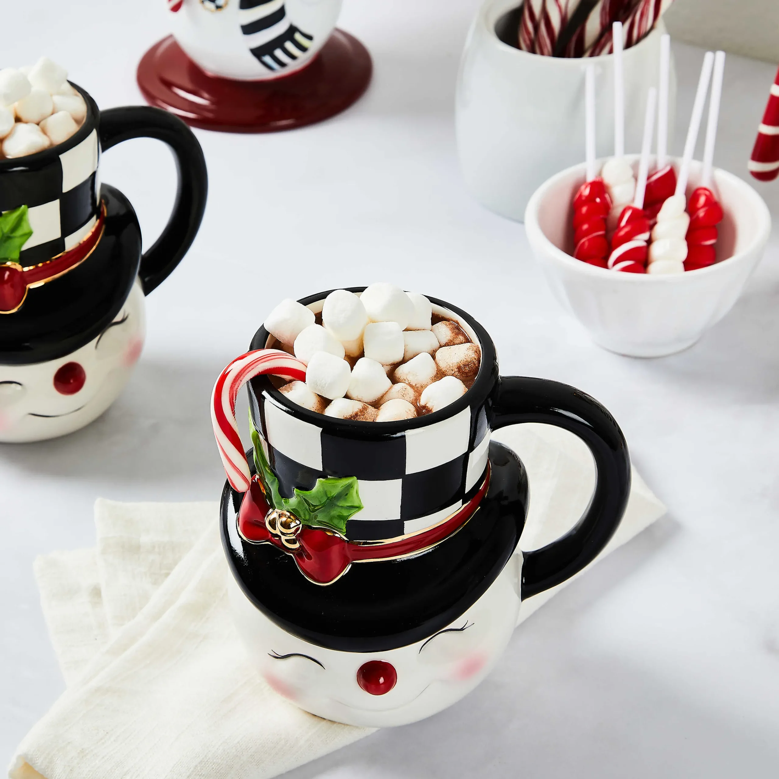 MacKenzie-Childs Nostalgia Snowman Mug| Holiday|Drinkware