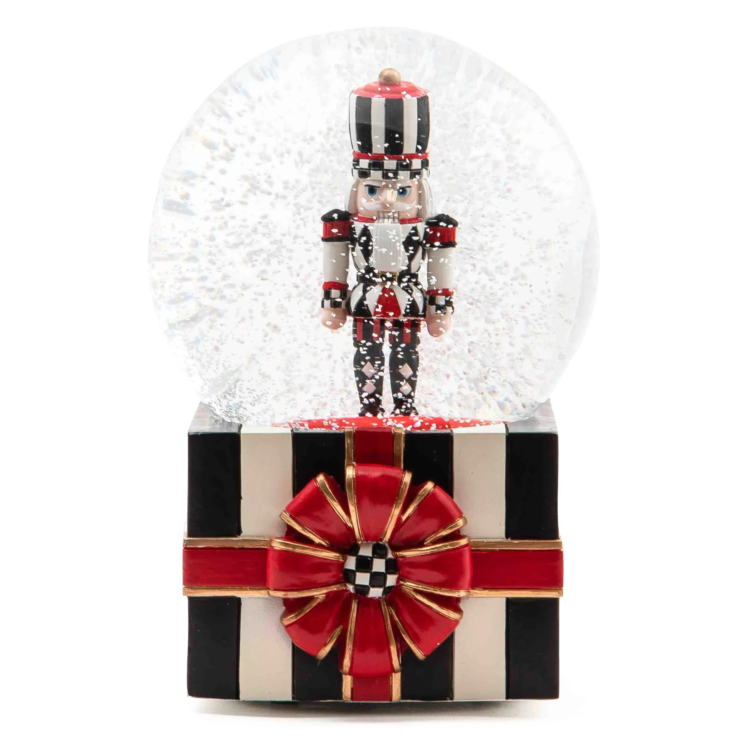 MacKenzie-Childs Nutcracker Gift Snow Globe| Holiday|Room Accents