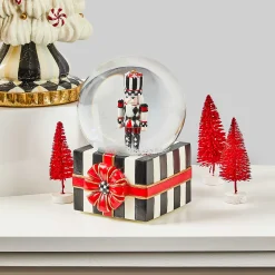 MacKenzie-Childs Nutcracker Gift Snow Globe| Holiday|Room Accents