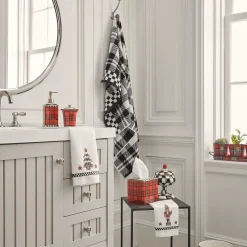 MacKenzie-Childs Nutcracker  Tree Guest Towels, Set of 2| Holiday|Bath & Bath Accessories