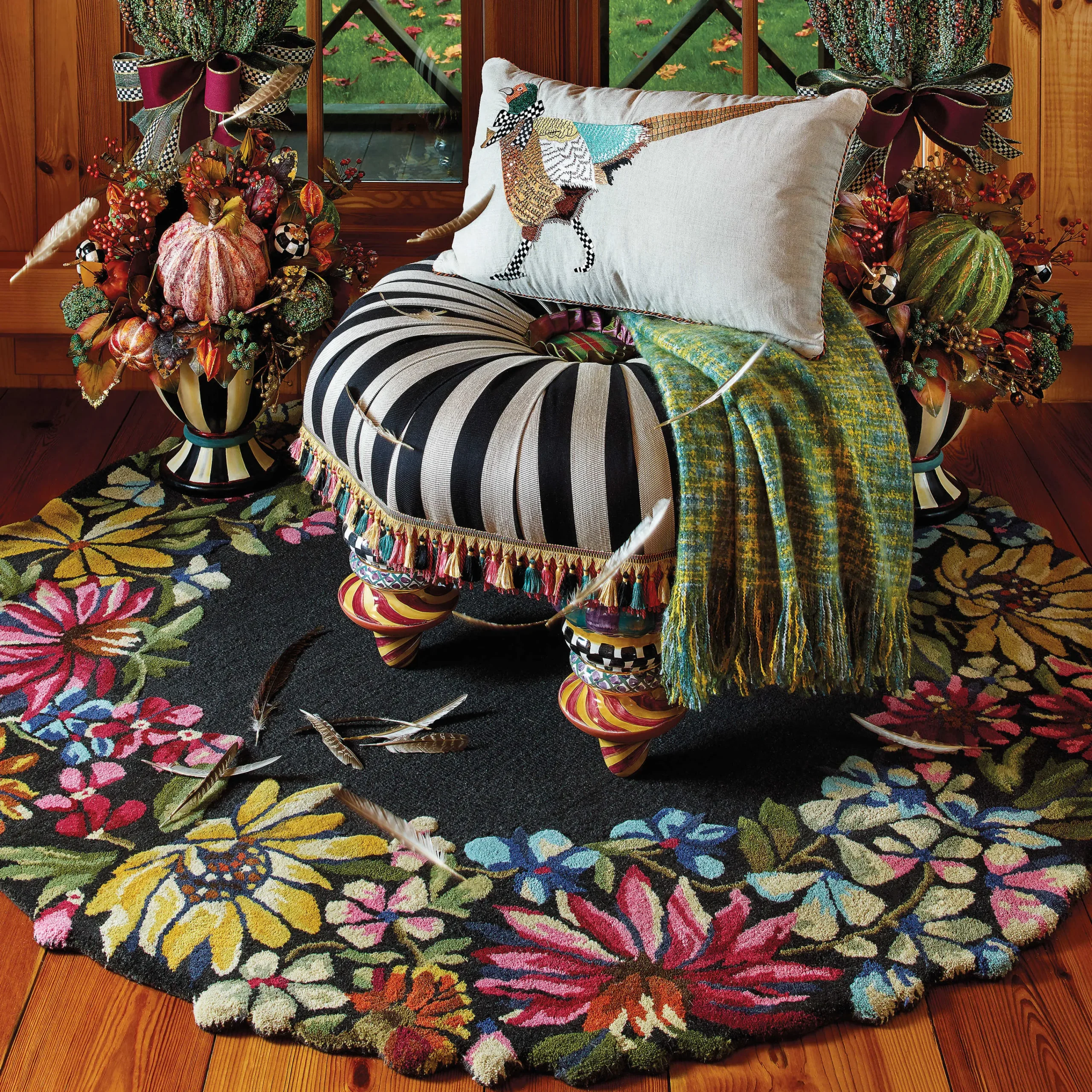 MacKenzie-Childs On Wall Street Setting Seat| Living Room