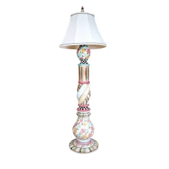 MacKenzie-Childs Painted Garden Ceramic Floor Lamp| Lighting