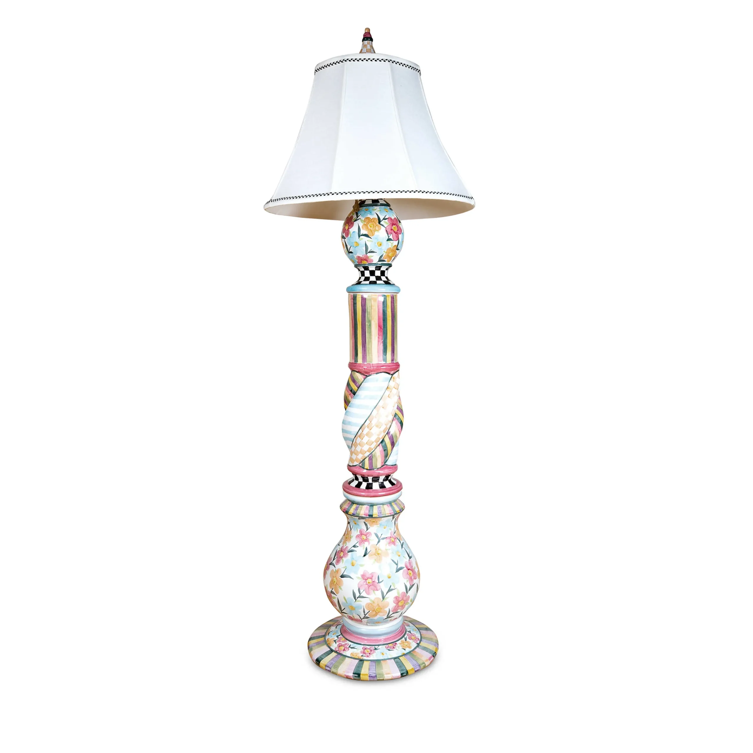 MacKenzie-Childs Painted Garden Ceramic Floor Lamp| Lighting