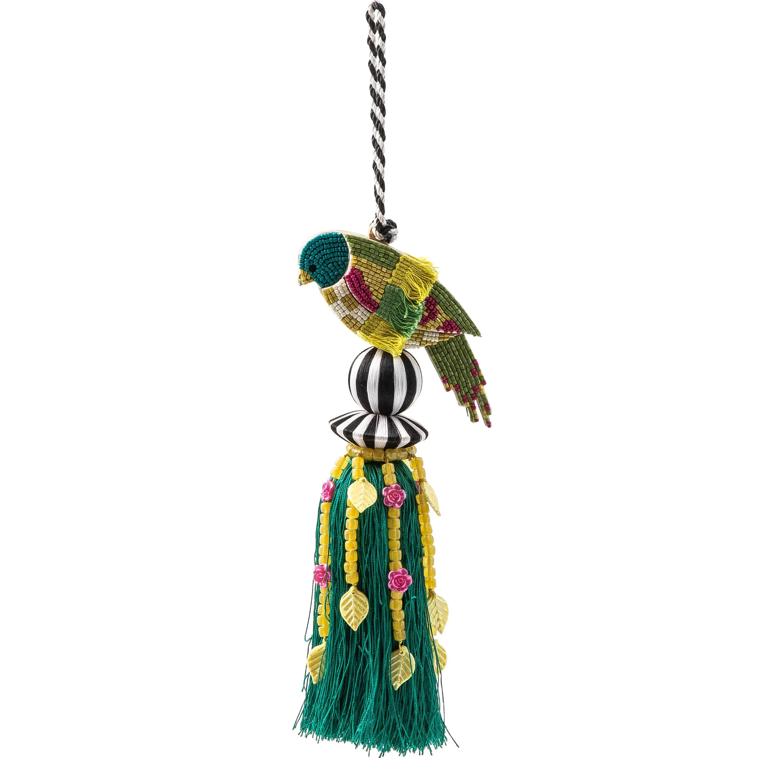 MacKenzie-Childs Parakeet Beaded Tassel| Spring|Finishing Touches